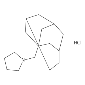 1-(Tricyclo[4.3.1.1(3,8)]undecan-1-ylmethyl)pyrrolidine hydrochloride Structure