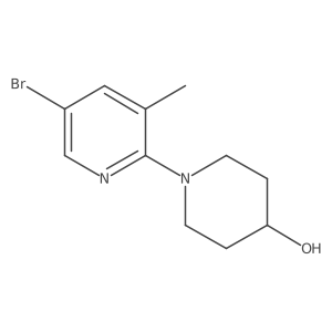 1-(5-Bromo-3-methylpyridin-2-yl)piperidin-4-ol Structure