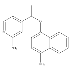 4-(1-(4-Aminonaphthalen-1-yloxy)ethyl)pyridin-2-amine Structure