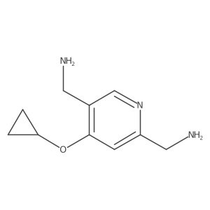 (4-Cyclopropoxypyridine-2,5-diyl)dimethanamine结构式