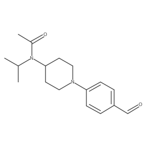 N-(1-(4-formylphenyl)piperidin-4-yl)-N-isopropylacetamide结构式
