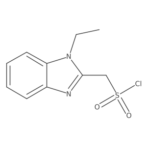 (1-ethyl-1H-1,3-benzodiazol-2-yl)methanesulfonyl chloride结构式