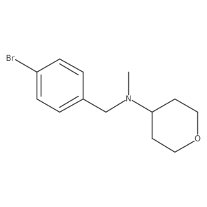 N-[(4-bromophenyl)methyl]-N-methyloxan-4-amine结构式