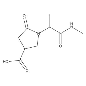 1-[1-Methyl-2-(methylamino)-2-oxoethyl]-5-oxo-3-pyrrolidinecarboxylic acid结构式