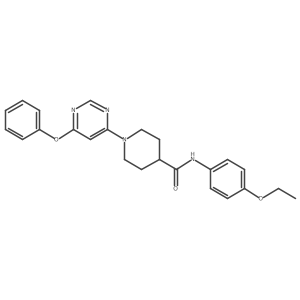 N-(4-ethoxyphenyl)-1-(6-phenoxypyrimidin-4-yl)piperidine-4-carboxamide结构式