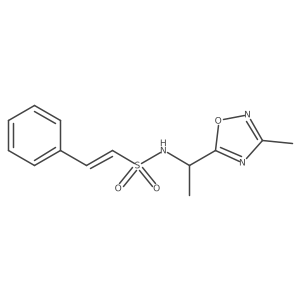 N-[1-(3-methyl-1,2,4-oxadiazol-5-yl)ethyl]-2-phenylethene-1-sulfonamide Structure