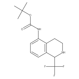 tert-butyl N-[1-(trifluoromethyl)-1,2,3,4-tetrahydroisoquinolin-5-yl]carbamate Structure