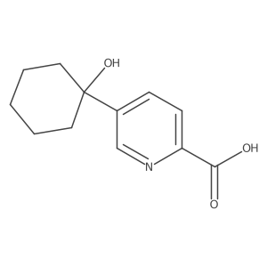 5-(1-Hydroxycyclohexyl)pyridine-2-carboxylic acid结构式