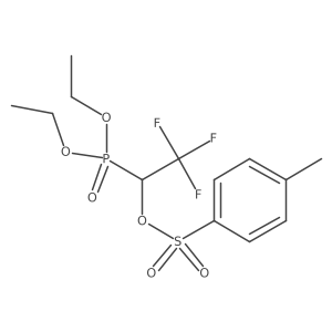1-(Diethoxyphosphoryl)-2,2,2-trifluoroethyl 4-methylbenzenesulfonate结构式
