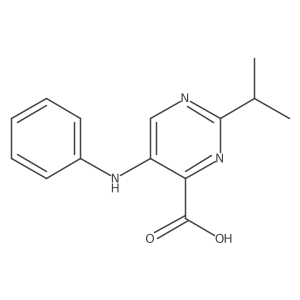2-Isopropyl-5-(phenylamino)pyrimidine-4-carboxylic acid Structure