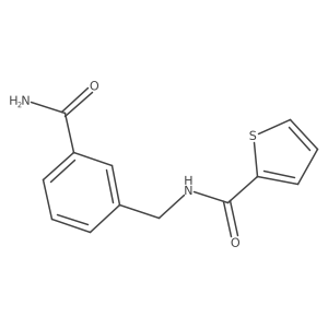 NC(=O)c1cccc(CNC(=O)c2cccs2)c1结构式