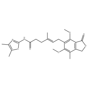(E)-6-(4,6-dimethoxy-7-methyl-3-oxo-1,3-dihydroisobenzofuran-5-yl)-N-(4,5-dimethylthiazol-2-yl)-4-methylhex-4-enamide Structure