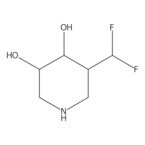 5-(Difluoromethyl)piperidine-3,4-diol Structure