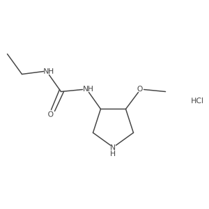 3-ethyl-1-[(4S)-4-methoxypyrrolidin-3-yl]urea hydrochloride Structure
