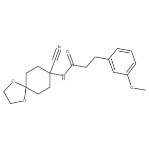 N-{8-cyano-1,4-dioxaspiro[4.5]decan-8-yl}-3-(3-methoxyphenyl)propanamide Structure