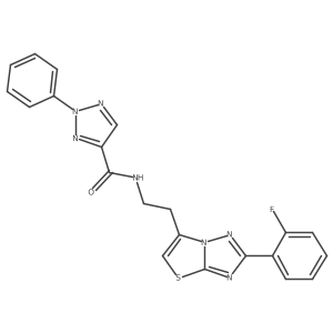 N-(2-(2-(2-fluorophenyl)thiazolo[3,2-b][1,2,4]triazol-6-yl)ethyl)-2-phenyl-2H-1,2,3-triazole-4-carboxamide Structure