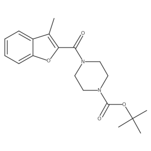Tert-butyl 4-(3-methyl-1-benzofuran-2-carbonyl)piperazine-1-carboxylate Structure