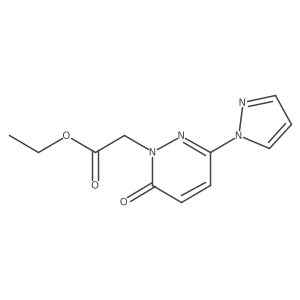 ethyl 2-(6-oxo-3-(1H-pyrazol-1-yl)pyridazin-1(6H)-yl)acetate Structure
