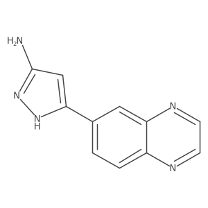 5-(Quinoxalin-6-yl)-1H-pyrazol-3-amine结构式