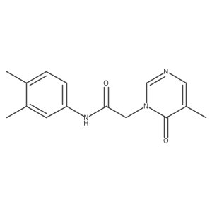 N-(3,4-dimethylphenyl)-2-(5-methyl-6-oxopyrimidin-1(6H)-yl)acetamide结构式