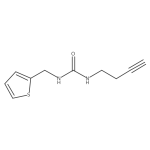 1-(But-3-yn-1-yl)-3-(thiophen-2-ylmethyl)urea结构式