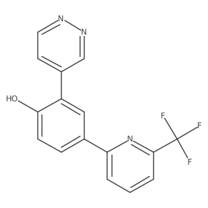 2-(4-Pyridazinyl)-4-[6-(trifluoromethyl)-2-pyridinyl]phenol结构式