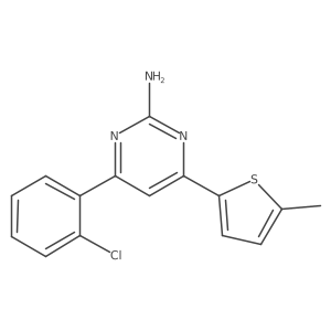 2-Pyrimidinamine, 4-(2-chlorophenyl)-6-(5-methyl-2-thienyl)- Structure