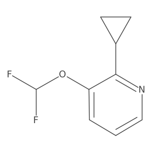 2-Cyclopropyl-3-(difluoromethoxy)pyridine Structure