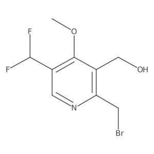 2-(Bromomethyl)-5-(difluoromethyl)-4-methoxypyridine-3-methanol Structure