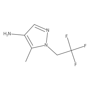 5-methyl-1-(2,2,2-trifluoroethyl)-1H-pyrazol-4-amine结构式