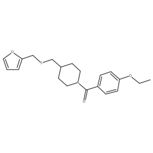(4-Ethoxyphenyl)(4-(((furan-2-ylmethyl)thio)methyl)piperidin-1-yl)methanone Structure