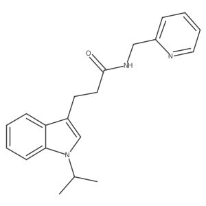3-(1-isopropyl-1H-indol-3-yl)-N-(2-pyridylmethyl)propanamide结构式