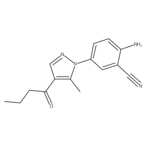 2-amino-5-[5-methyl-4-(1-oxobutyl)-1H-pyrazol-1-yl]Benzonitrile结构式