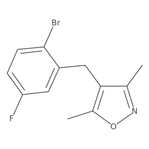 4-(2-Bromo-5-fluorobenzyl)-3,5-dimethylisoxazole Structure