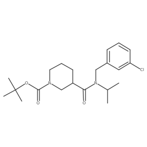 tert-Butyl 3-((3-chlorobenzyl)(isopropyl)carbamoyl)piperidine-1-carboxylate结构式
