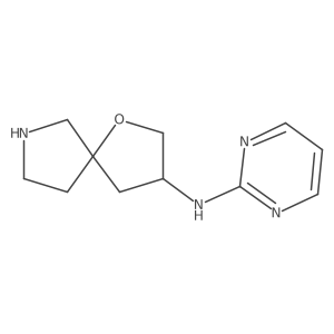 N-(Pyrimidin-2-yl)-1-oxa-7-azaspiro[4.4]nonan-3-amine结构式