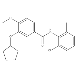 N-(2-chloro-6-methyl-phenyl)-3-cyclopentyloxy-4-methoxy-benzamide Structure