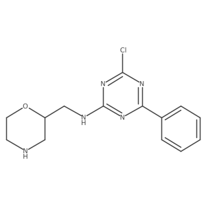 4-chloro-N-(morpholin-2-ylmethyl)-6-phenyl-1,3,5-triazin-2-amine结构式