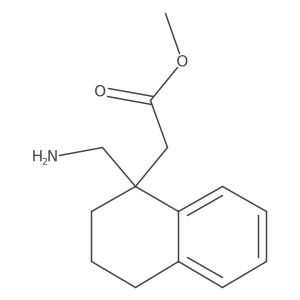 Methyl 2-[1-(aminomethyl)-1,2,3,4-tetrahydronaphthalen-1-yl]acetate结构式