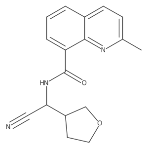 N-[Cyano(oxolan-3-YL)methyl]-2-methylquinoline-8-carboxamide Structure