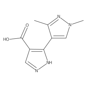5-(1,3-dimethyl-1H-pyrazol-4-yl)-1H-pyrazole-4-carboxylic acid结构式