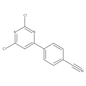 4-(2,6-Dichloropyrimidin-4-yl)benzonitrile结构式