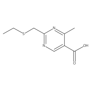 2-((Ethylthio)methyl)-4-methylpyrimidine-5-carboxylic acid Structure