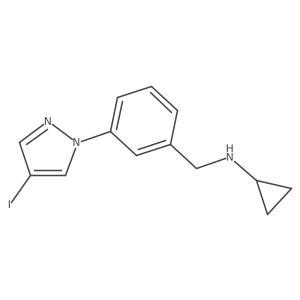 n-(3-(4-Iodo-1h-pyrazol-1-yl)benzyl)cyclopropanamine Structure
