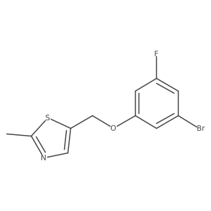5-[(3-Bromo-5-fluorophenoxy)methyl]-2-methylthiazole结构式