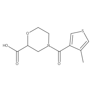4-(4-Methylthiophene-3-carbonyl)morpholine-2-carboxylic acid结构式