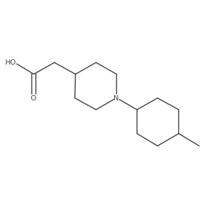 2-(1-(4-Methylcyclohexyl)piperidin-4-yl)acetic acid结构式
