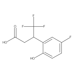 4,4,4-Trifluoro-3-(5-fluoro-2-hydroxyphenyl)butanoic acid结构式