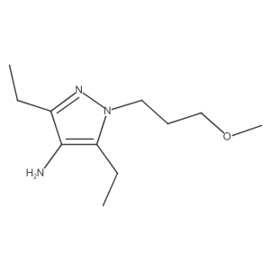 3,5-diethyl-1-(3-methoxypropyl)-1H-pyrazol-4-amine结构式