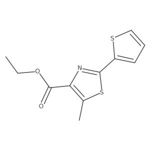 5-Methyl-2-thiophen-2-yl-thiazole-4-carboxylic acid ethyl ester Structure